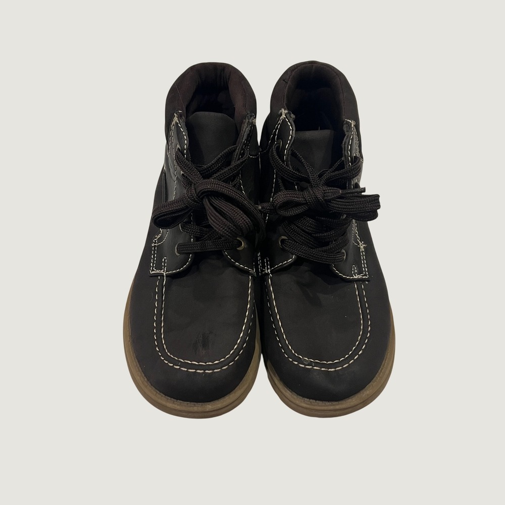 Boys Brown Scott David Moc Toe Chukka Boots Lace Up Gum Sole Size 1